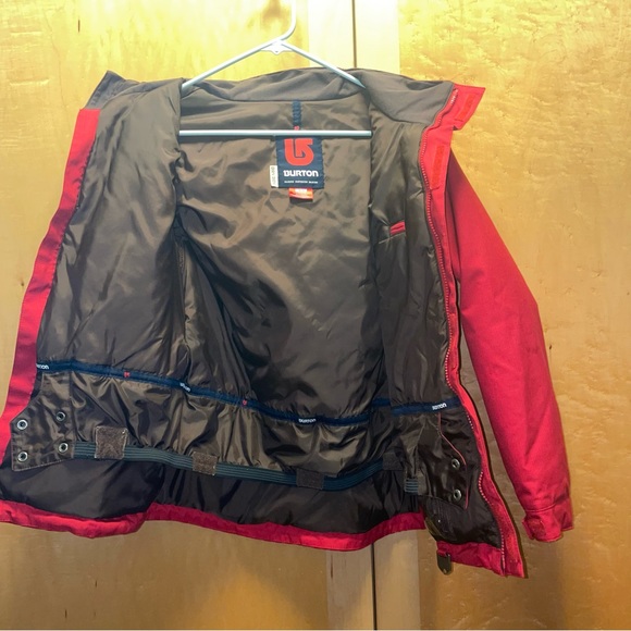 Burton DryRide red snowboard jacket size youth medium US 10/12 - Picture 2 of 7